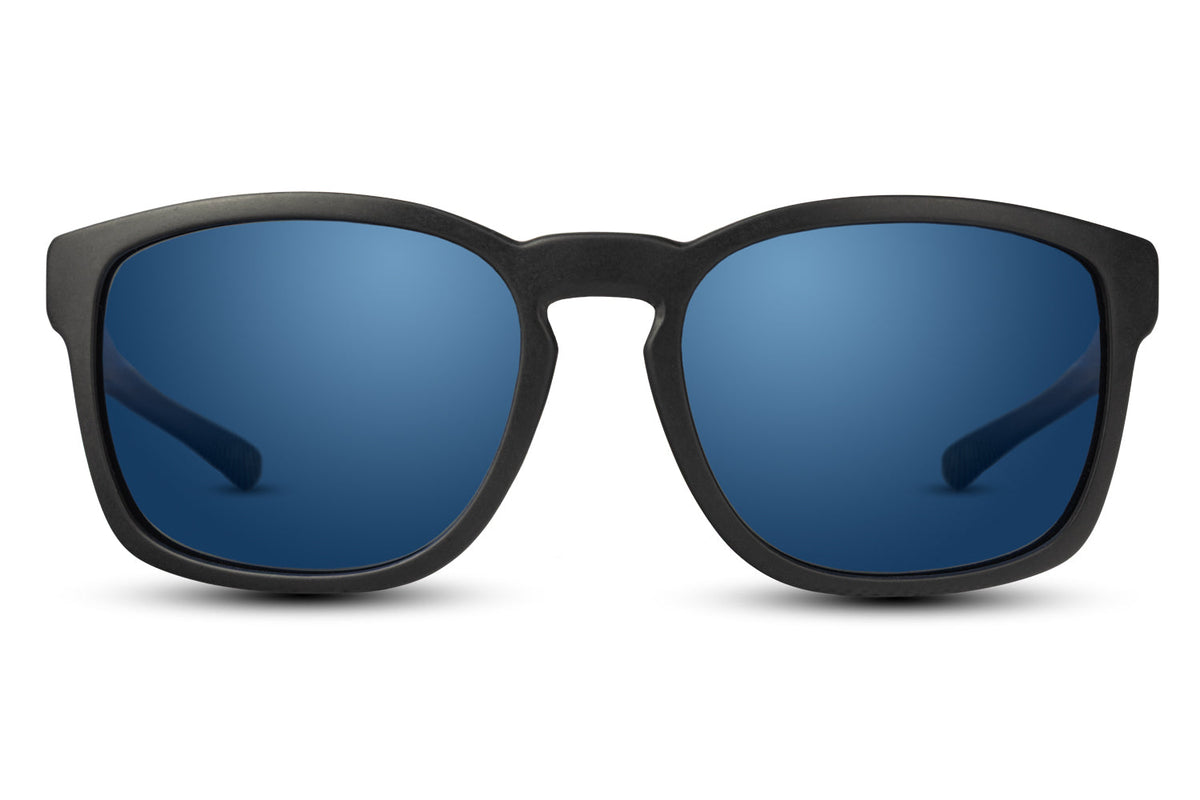 Towan Black - Blue Mirror Polarised Lens
